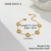 Wholesale Women's Jewelry Stainless Steel 18K Gold Electroplated Heart Drop Bell Pattern Camellia Zircon Yshaped Necklace With Titanium Steel Pendant