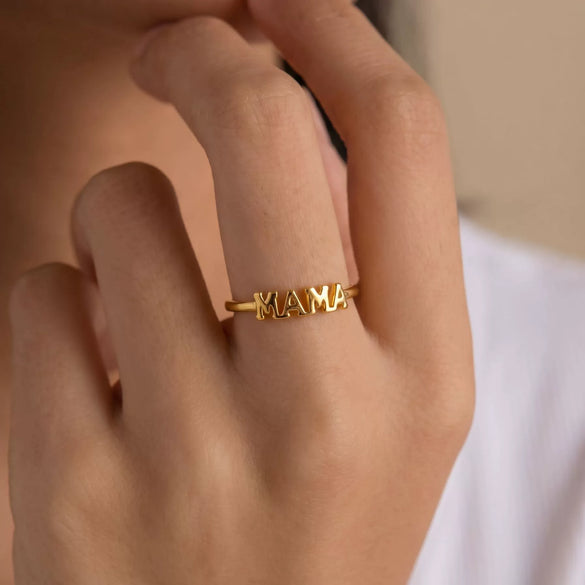 Wholesale Women's Jewelry Stainless Steel Pvd Furnace Vacuum Real Gold Plated Necklace Bracelet Ring With Letters Numbers Text Design