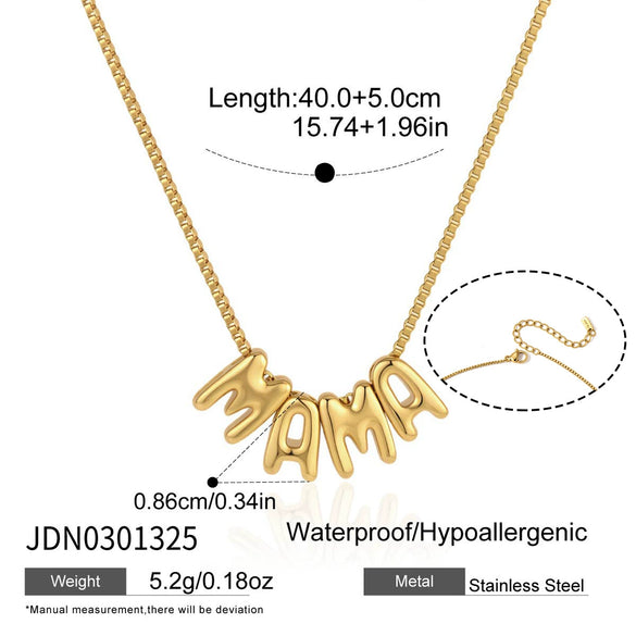 Wholesale Women's Jewelry Stainless Steel Pvd Furnace Vacuum Real Gold Plated Necklace Bracelet Ring With Letters Numbers Text Design