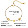 Wholesale Women's Jewelry Stainless Steel Pvd Furnace Vacuum Real Gold Plated Necklace Bracelet Ring With Letters Numbers Text Design