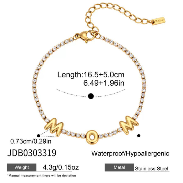 Wholesale Women's Jewelry Stainless Steel Pvd Furnace Vacuum Real Gold Plated Necklace Bracelet Ring With Letters Numbers Text Design