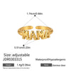 Wholesale Women's Jewelry Stainless Steel Pvd Furnace Vacuum Real Gold Plated Necklace Bracelet Ring With Letters Numbers Text Design