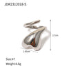 Wholesale Women's Jewelry Stainless Steel Ushaped Open Ring Electroplated Love Winding Nonfading