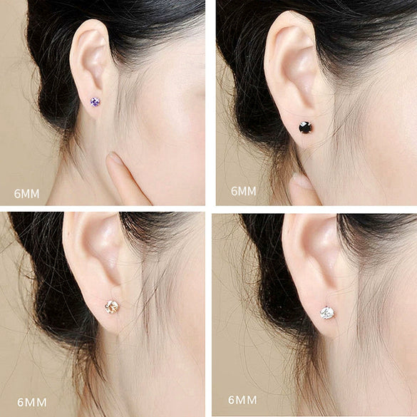 Wholesale Women's Jewelry 925 Sterling Silver Earrings With Geometric Zircon Design