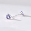 Wholesale Women's Jewelry 925 Sterling Silver Earrings With Geometric Zircon Design