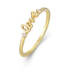 Wholesale Women's Jewelry 925 Sterling Silver English Letter Ring With Geometric Design And Electroplating Treatment
