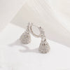 Wholesale Women's Jewelry 925 Sterling Silver Geometric Horn T Square U Shape Zirconia Earrings Light Luxury Style
