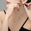 Wholesale Women's Jewelry Sterling Silver 925 Love Heart Water Drop Bell Inlaid Zircon Necklace Earrings Set