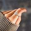 Wholesale Women's Jewelry 925 Sterling Silver Vshaped Crown Zircon Ring With Geometric Style And Electroplating Treatment