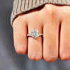 Wholesale Women's Jewelry 925 Sterling Silver Vshaped Crown Zircon Ring With Geometric Style And Electroplating Treatment