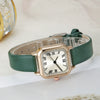 Wholesale Women's Jewelry Suit Alloy Case Imitation Leather Strap Square Dial Pointer Roman Scale Design