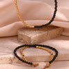 Wholesale Women's Jewelry Titanium Steel And Stainless Steel Geometric Style Electroplated Bracelet And Necklace Set
