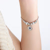 Wholesale Women's Jewelry 316L Stainless Steel Exaggerated Eyes Pendant Bracelet With Geometric Pattern And Dripping Oil Design