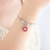 Wholesale Women's Jewelry 316L Stainless Steel Exaggerated Eyes Pendant Bracelet With Geometric Pattern And Dripping Oil Design