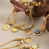 Wholesale Women's Jewelry 316L Stainless Steel Exaggerated Eyes Pendant Bracelet With Geometric Pattern And Dripping Oil Design