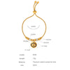 Wholesale Women's Jewelry 316L Stainless Steel Exaggerated Eyes Pendant Bracelet With Geometric Pattern And Dripping Oil Design