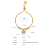 Wholesale Women's Jewelry 316L Stainless Steel Exaggerated Eyes Pendant Bracelet With Geometric Pattern And Dripping Oil Design