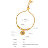 Wholesale Women's Jewelry 316L Stainless Steel Exaggerated Eyes Pendant Bracelet With Geometric Pattern And Dripping Oil Design