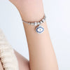 Wholesale Women's Jewelry 316L Stainless Steel Exaggerated Eyes Pendant Bracelet With Geometric Pattern And Dripping Oil Design