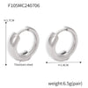 Wholesale Women's Jewelry 316L Stainless Steel Geometric Color Matching Gold Plated Ear Buckle