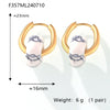 Wholesale Women's Jewelry 316L Stainless Steel Gold Plated Geometric Pendant Earrings