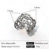 Wholesale Women's Jewelry Vintage Style Animal Pattern Stainless Steel Ring Bracelet Electroplated