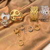 Wholesale Women's Jewelry Vintage Style Animal Pattern Stainless Steel Ring Bracelet Electroplated