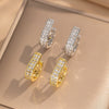 Wholesale Women's Joker Copper Zircon Earrings With Heart Shape Real Gold Electroplated Cold Style High Grade Sense Niche Design