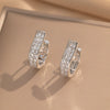 Wholesale Women's Joker Copper Zircon Earrings With Heart Shape Real Gold Electroplated Cold Style High Grade Sense Niche Design