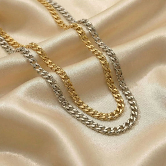 Wholesale Women's 18K Gold Electroplated Geometric Snake Bone Chain Necklace
