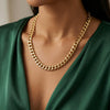 Wholesale Women's 18K Gold Electroplated Geometric Snake Bone Chain Necklace