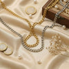 Wholesale Women's 18K Gold Electroplated Geometric Snake Bone Chain Necklace