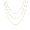 Wholesale Women's 18K Gold Electroplated Geometric Stainless Steel Layered Necklace Jewelry