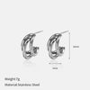 Wholesale Women's 18K Gold Electroplated Geometric Stainless Steel Stud Earrings Light Luxury Style