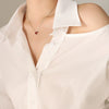 Wholesale Women's 18K Gold Electroplated Heart Acrylic Titanium Steel Necklace
