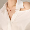 Wholesale Women's 18K Gold Electroplated Heart Acrylic Titanium Steel Necklace