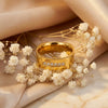 Wholesale Women's 18K Gold Electroplated Light Luxury Square Ring With Row Of Diamonds Faceted Design Business Style