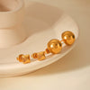 Wholesale Women's 18K Gold Electroplated Simple Geometric Stainless Steel Earrings