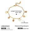 Wholesale Women's 18K Gold Electroplated Stainless Steel Geometric Cross Chain Bracelet In Ins Style