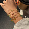 Wholesale Women's 18K Gold Electroplated Stainless Steel Geometric Cross Chain Bracelet In Ins Style