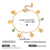 Wholesale Women's 18K Gold Electroplated Stainless Steel Geometric Cross Chain Bracelet In Ins Style