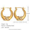 Wholesale Women's 18K Gold Electroplated Stainless Steel Geometric Earrings