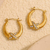 Wholesale Women's 18K Gold Electroplated Stainless Steel Geometric Earrings