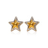 Wholesale Women's 18K Gold Electroplated Star Earrings With Light Luxury Style