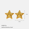 Wholesale Women's 18K Gold Electroplated Star Earrings With Light Luxury Style