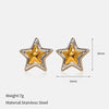 Wholesale Women's 18K Gold Electroplated Star Earrings With Light Luxury Style
