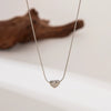 Wholesale Women's 18K Gold Electroplated Titanium Steel Heart Pendant O Word Chain Necklace