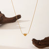 Wholesale Women's 18K Gold Electroplated Titanium Steel Heart Pendant O Word Chain Necklace