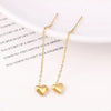 Wholesale Women's 18K Gold Electroplated Titanium Steel Heart Pendant O Word Chain Necklace
