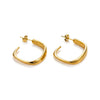 Wholesale Women's 18K Gold Geometric Square Hoop Earrings With Stainless Steel Ear Needles Light Luxury Street Style